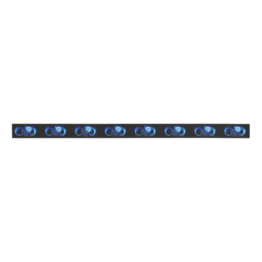 Glowing infinity with blue rose grosgrain lint (Voorkant)