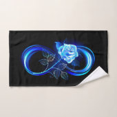 Glowing infinity with blue rose handdoek (Handdoek)