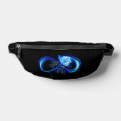 Glowing infinity with blue rose heuptasje (Liggend)