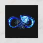 Glowing infinity with blue rose informatiekaartje (Voorkant)
