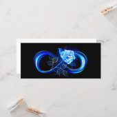 Glowing infinity with blue rose kaart (Voorkant / Achterkant in situ)
