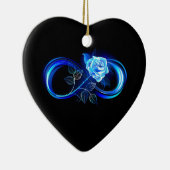 Glowing infinity with blue rose keramisch ornament (Rechts)