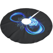 Glowing infinity with blue rose kerstboom rok (Gekanteld)