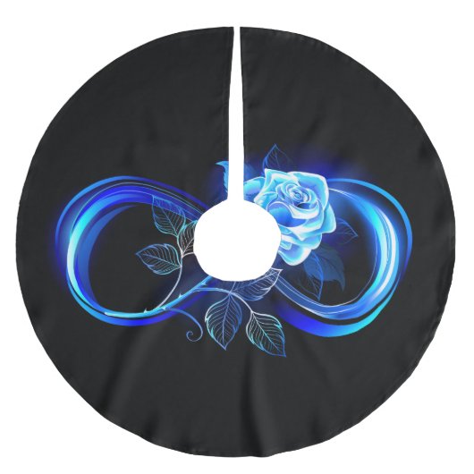 Glowing infinity with blue rose kerstboom rok (Voorkant)