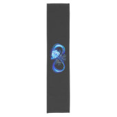 Glowing infinity with blue rose korte tafelloper (Voorkant)