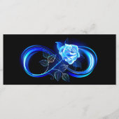 Glowing infinity with blue rose menu (Voorkant)
