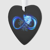Glowing infinity with blue rose ornament (voorkant)