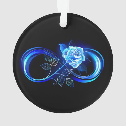 Glowing infinity with blue rose ornament (achterkant)