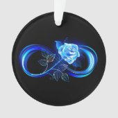 Glowing infinity with blue rose ornament (voorkant)
