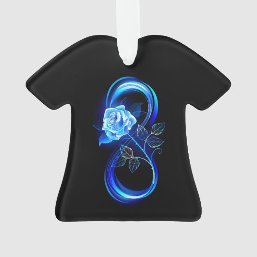 Glowing infinity with blue rose ornament (achterkant)