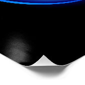 Glowing infinity with blue rose perfect poster (Hoek)