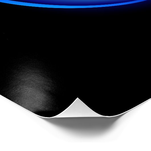 Glowing infinity with blue rose perfect poster (Hoek)