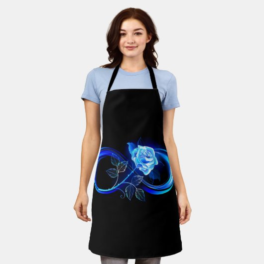 Glowing infinity with blue rose schort (Gedragen)