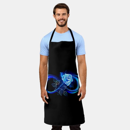 Glowing infinity with blue rose schort (Gedragen)