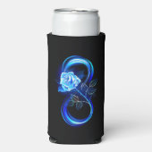 Glowing infinity with blue rose seltzer blikjeskoeler (Seltzer Voorkant)