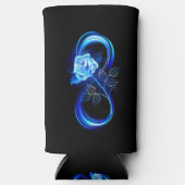 Glowing infinity with blue rose seltzer blikjeskoeler (Voorkant)