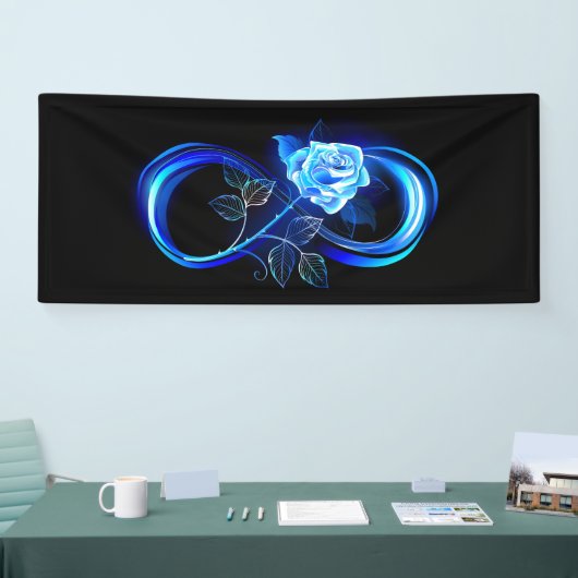 Glowing infinity with blue rose spandoek (Beurs)