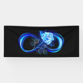 Glowing infinity with blue rose spandoek (Horizontaal)