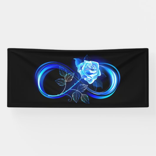 Glowing infinity with blue rose spandoek (Horizontaal)