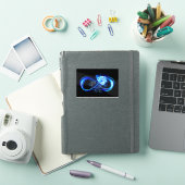 Glowing infinity with blue rose sticker (iPad Cover)
