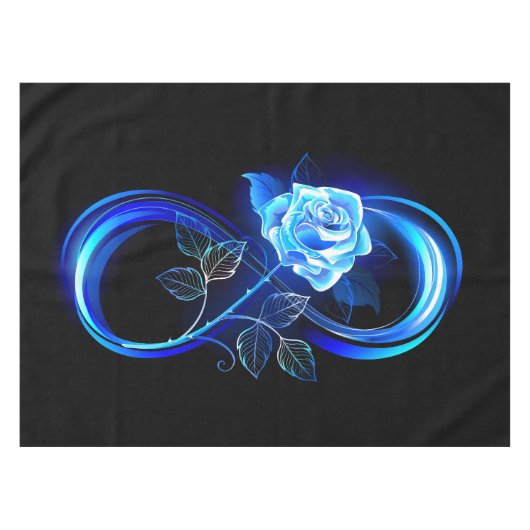 Glowing infinity with blue rose tafelkleed (Voorkant (Horizontaal))