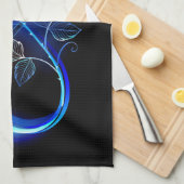 Glowing infinity with blue rose theedoek (Quarter Fold)