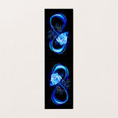 Glowing infinity with blue rose visitekaartje (Buitenkant ongevouwen)