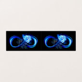 Glowing infinity with blue rose visitekaartje (Buitenkant ongevouwen)