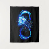 Glowing infinity with blue rose wandkleed (Voorkant)