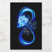 Glowing infinity with blue rose wijn etiket (Enkel label)