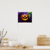 Glowing Jack-o'-Lantern Halloween Poster (Keuken)