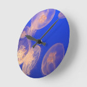 Glowing Jellyfish Clock Ronde Klok (Hoek)