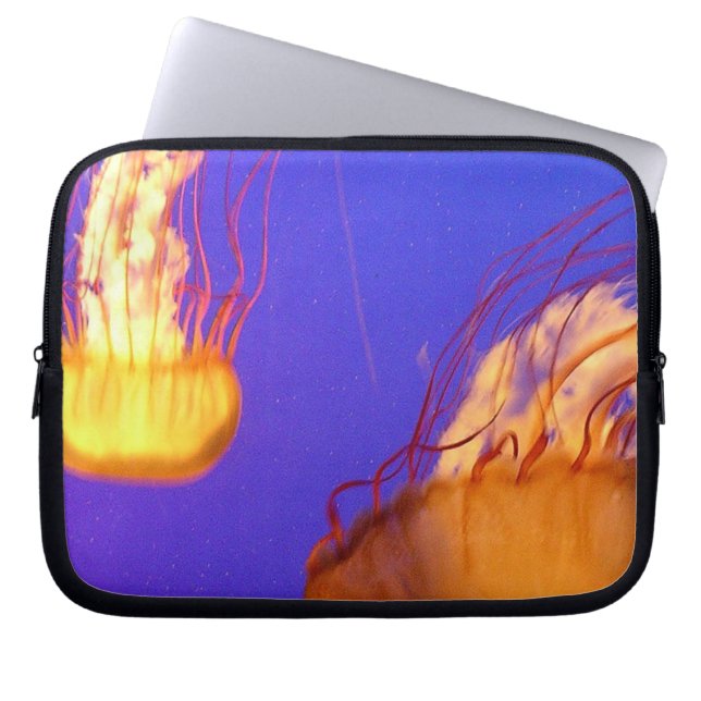 GLOWING JELLYFISH LAPTOP SLEEVE (Voorkant)