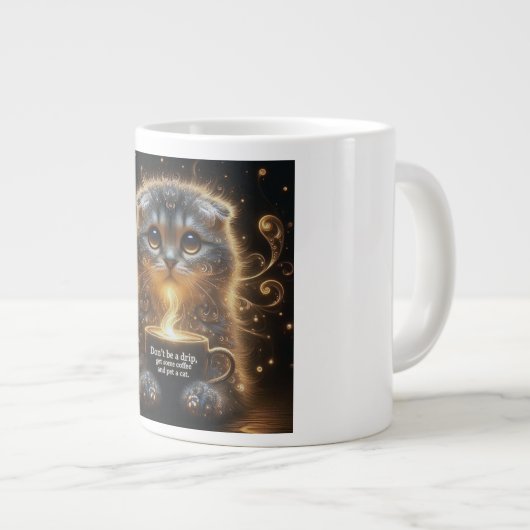 Glowing Kat Coffee Cure Grote Koffiekop (Voorkant rechts)