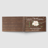 Glowing Lights and Hydrangea Flower On Oak Wood   Gastenboek (Volledig)