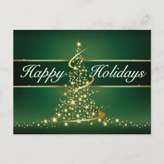 Glowing Lights Happy Holidays Postcard Feestdagenkaart (Voorkant)