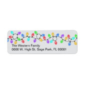 Glowing Lights Vakantie Etiket (Voorkant)