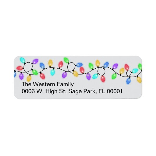 Glowing Lights Vakantie Etiket (Voorkant)