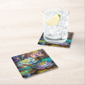 Glowing Lotus Flowers Trio Kartonnen Onderzetters (Insitu)