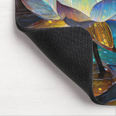 Glowing Lotus Flowers Trio Muismat (Hoek)