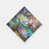Glowing Lotus Flowers Trio Servet (Hoek)