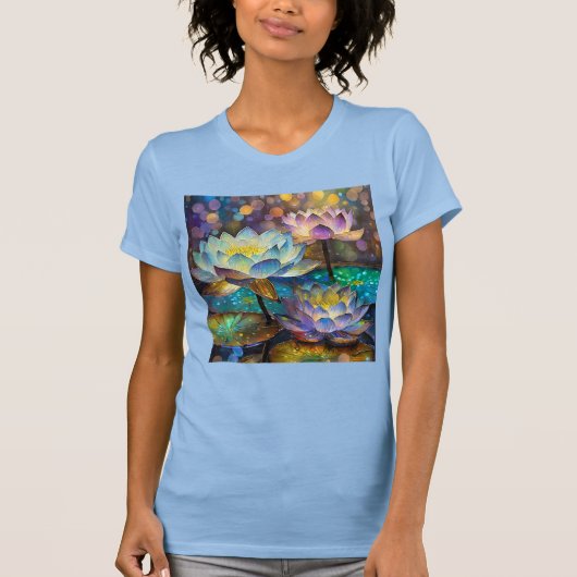 Glowing Lotus Flowers Trio T-shirt (Voorkant)