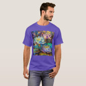 Glowing Lotus Flowers Trio T-shirt (Voorkant volledig)