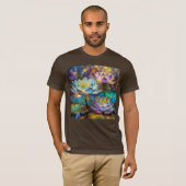 Glowing Lotus Flowers Trio T-shirt (Voorkant volledig)