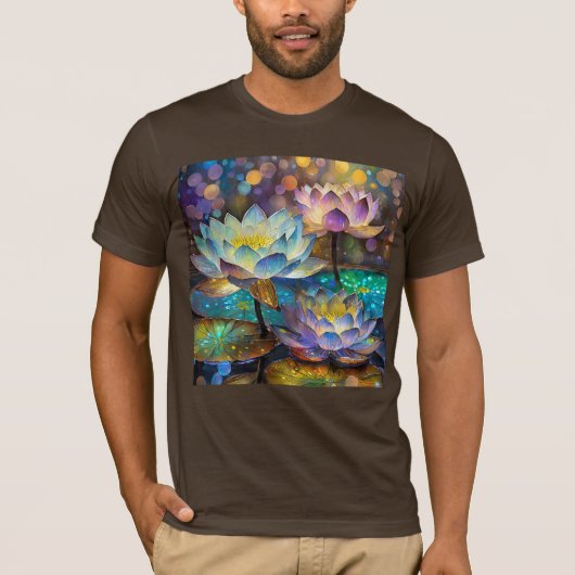 Glowing Lotus Flowers Trio T-shirt (Voorkant)