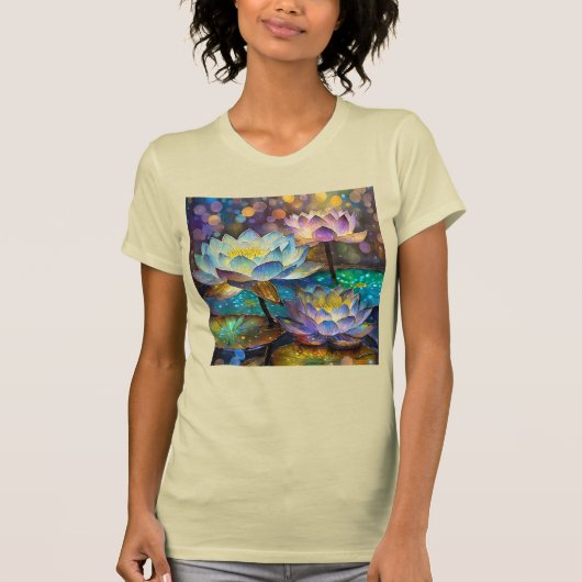 Glowing Lotus Flowers Trio T-shirt (Voorkant)
