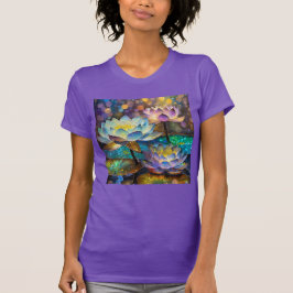 Glowing Lotus Flowers Trio T-shirt