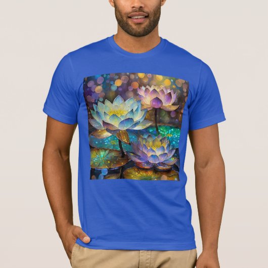 Glowing Lotus Flowers Trio T-shirt (Voorkant)