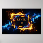 Glowing Magic Fire Portal Elemental Flame Border Poster (Voorkant)