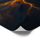 Glowing Magma Fissure Wallpaper - Heavy Texture Poster (Hoek)